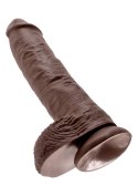 Cock 10 Inch With Balls Brown skin tone