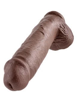 Cock 11 Inch With Balls Brown skin tone