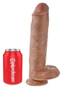 Cock 11 Inch With Balls Caramel skin tone