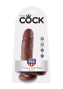 Cock 7 Inch With Balls Brown skin tone