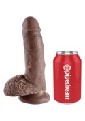 Cock 7 Inch With Balls Brown skin tone