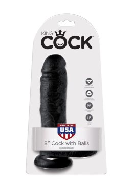 Cock 8 Inch With Balls Black