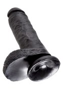 Cock 8 Inch With Balls Black