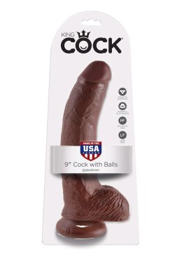 Cock 9 Inch With Balls Brown skin tone