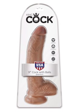 Cock 9 Inch With Balls Caramel skin tone