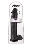 King Cock 15Inch With Balls Black