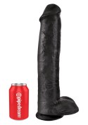 King Cock 15Inch With Balls Black