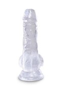 King Cock 5 Inch Cock w Balls Transparent