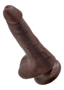 King Cock 6' Cock With Balls Brown skin tone