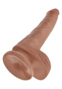 King Cock 6' Cock With Balls Caramel skin tone