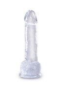 King Cock 7 Inch Cock w Balls Transparent