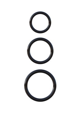 Silicone 3-Ring Stamina Set Black