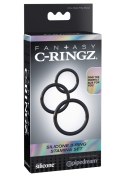 Silicone 3-Ring Stamina Set Black