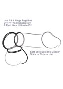 Silicone 3-Ring Stamina Set Black