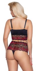 Bra and Briefs black/red 2XL Cottelli CURVES