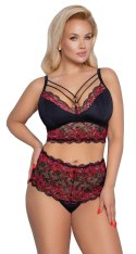 Bra and Briefs black/red 4XL Cottelli CURVES