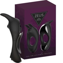 FeelzToys - Zeus Dual Vibe Cockring Zwart FeelzToys