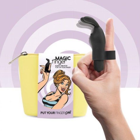 FeelzToys - Magic Finger Vibrator Zwart Czarny FeelzToys