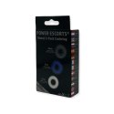 Ring-Donut Cockring 3 Pack-3 colors blue/clear/black Power Escorts