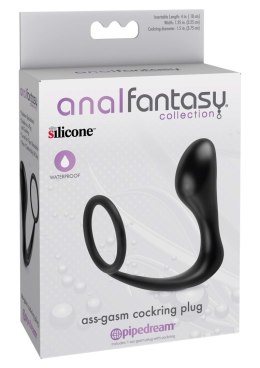 Ass-Gasm Cockring Plug Black