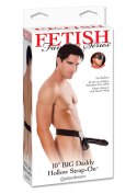 Hollow 10 Inch Strap-on Black