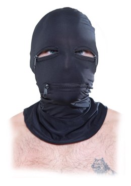 Zipper Face Hood Black