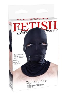 Zipper Face Hood Black