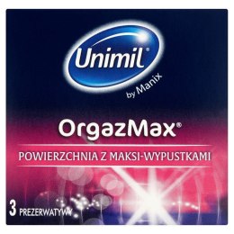 Prezerwatywy orgazmowe stymulujące wypustki 3szt Unimil
