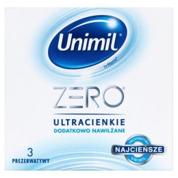 Ultracienkie dodatkowo nawilżane prezerwatywy 3szt Unimil