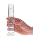 Przezroczyste dildo przyssawka penis żylasty 19cm Real Rapture