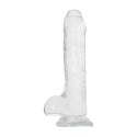 Silikonowe gumowe dildo z mocną przyssawką 19 cm Real Rapture