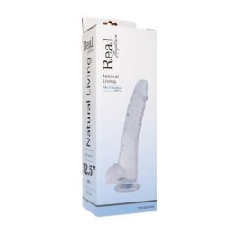 Silikonowe żelowe żylaste dildo przyssawką 32,5 cm Real Rapture