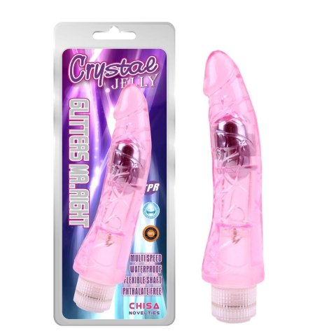 Wibrator penis realistyczny smukły członek 22cm CrystalJELLY