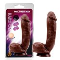 Duże dildo gruby członek przyssawka jądra sex 22cm Real Touch XXX