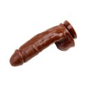 Duże dildo gruby członek przyssawka jądra sex 22cm Real Touch XXX