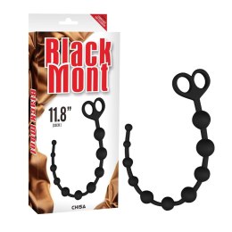 Koraliki analne orgazmowe kulki łańcuszek sex 34cm Black Mont