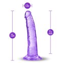 Dildo fioletowe z żylastym trzonem i jądrami 19cm Blush