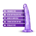 Dildo fioletowe z żylastym trzonem i jądrami 19cm Blush