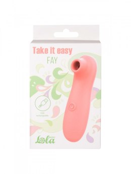 Stymulator-Take It Easy Fay Peach Rechargeable Vacuum Wave Lola Games