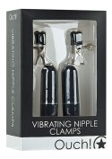 Vibrating Nipple Clamps - Black Ouch!