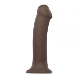 Gładki brązowy penis dildo z przyssawką 20 cm Strap-on-me