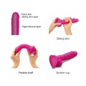 Realistyczne dildo sliding skin fushia m Strap-on-me