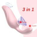 3 in 1 Sucking Vibe PINK B - Series Cute