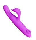 3 in 1 Thrusting Vibrator PURPLE Boss Series Cute