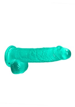 Zielone dildo do penetracji pochwy i anusa 17 cm RealRock