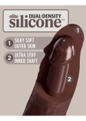 11 Inch 2Density Silicone Cock Brown skin tone