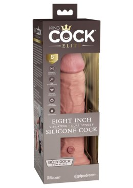 8 Inch 2Density Vibrating Cock Light skin tone