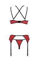 Bielizna-MAGNOLIA SET red XXL/XXXL Casmir