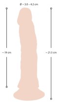 Giętkie elastyczne żylaste dildo z wibracjami 21,5 Nature Skin