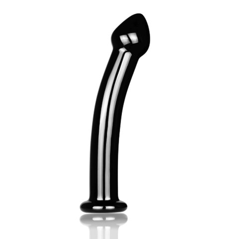 Czarne zakrzywione dildo gładkie z główką 18,5 cm Lovetoy